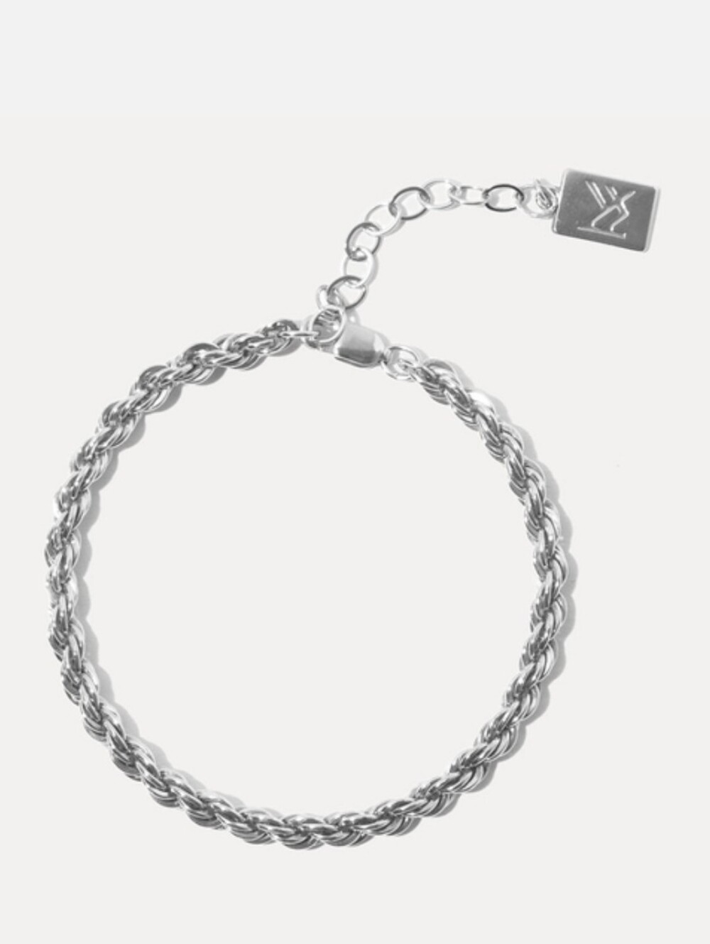 Miranda Frye silver 6.5"-8" Stella twisted rope bracelet
